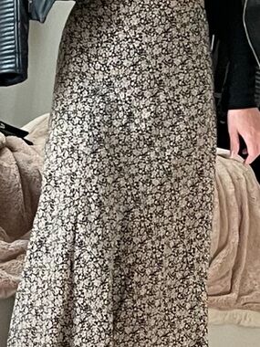 ISO: Zara Black/Cream Floral Maxi Skirt